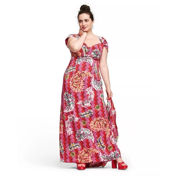 Zac Posen for Target Dresses & Skirts - Zac Posen Target Dress Safety Pin Maxi Long Cutout Back Plus Pink Size 22W